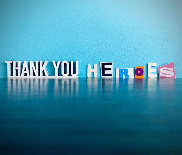 Thank you Heros graphic